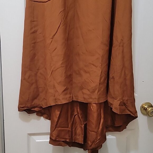 BLK DNM Long Skirt in Cognac - Picture 3 of 12